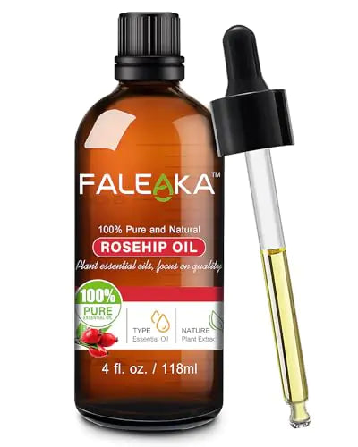 Rosehip Oil Rosehip Oil for Face - Rosehip Seed Oil 4oz for Face & Skin Gua Sha Massage Hair & Nails Carrier Oil Unrefined Cold Pressed Rose Hip Oil