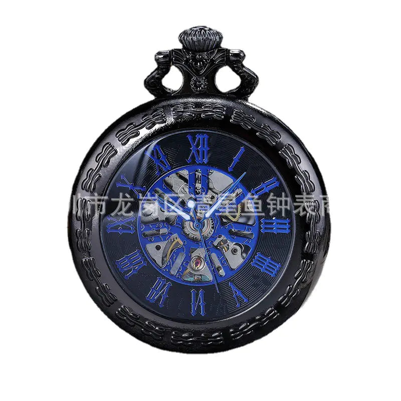 Vintage Hollow Mechanical Pocket Watch Necklace for All