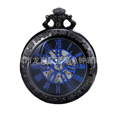Vintage Hollow Mechanical Pocket Watch Necklace for All