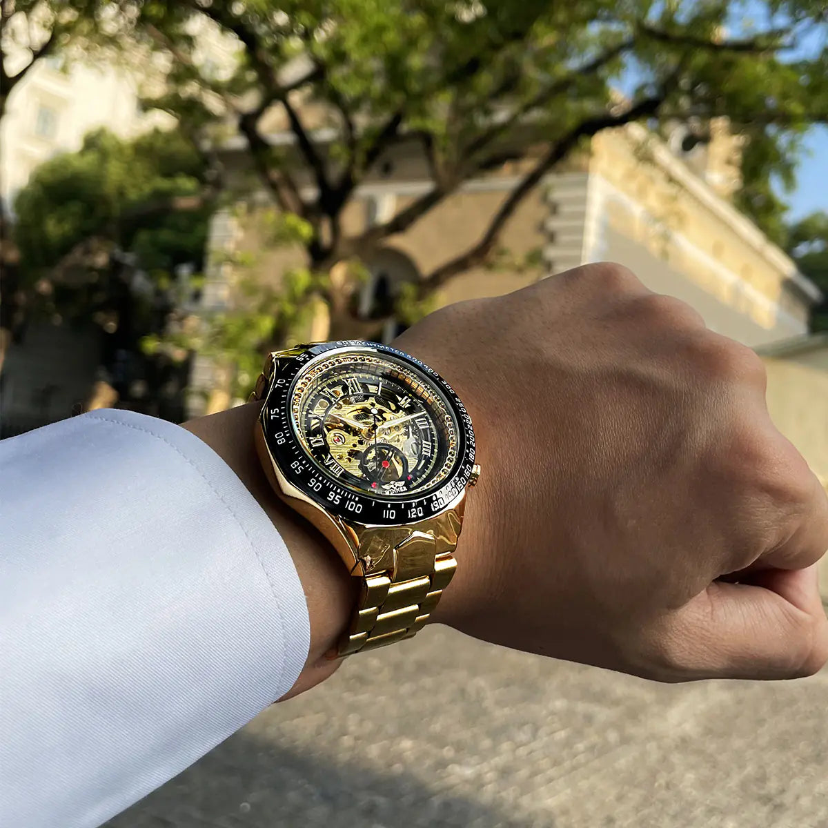 Swiss Men's Personalized All-Steel Luminous Mechanical Watch
