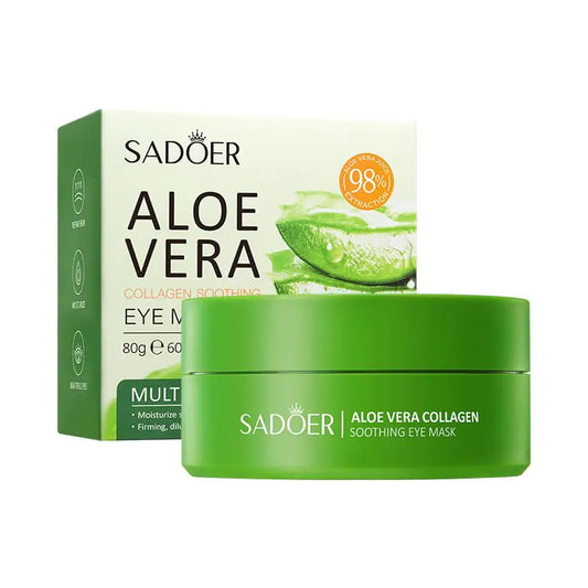 OAKSII Under Eye Patches 60PCS Aloe Vera Under Eye Mask for Dark Circles and Puffiness Under Eye Gel Pads Improve Under Eye Bags Fine Lines and Wrinkles (60pcs eye patch)