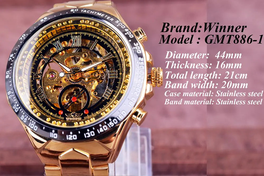 Swiss Men's Personalized All-Steel Luminous Mechanical Watch