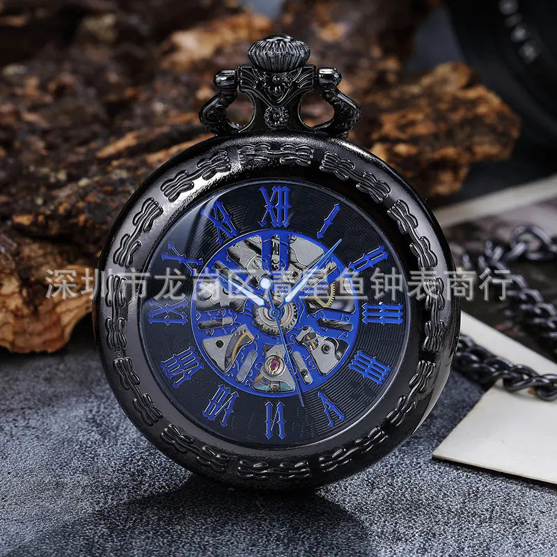 Vintage Hollow Mechanical Pocket Watch Necklace for All