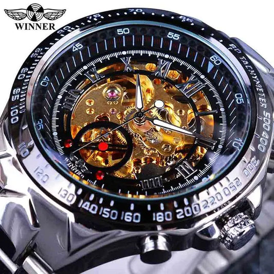 Swiss Men's Personalized All-Steel Luminous Mechanical Watch
