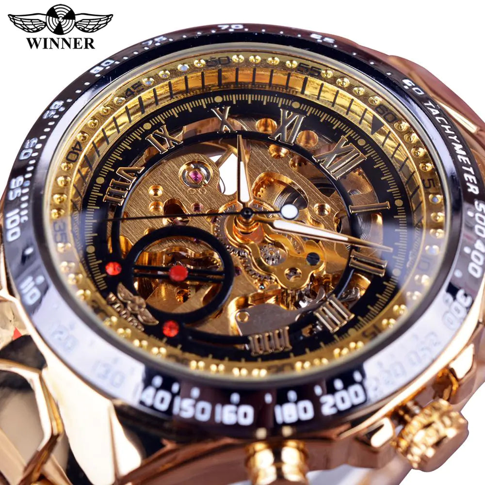 Swiss Men's Personalized All-Steel Luminous Mechanical Watch