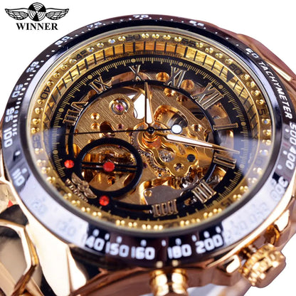 Swiss Men's Personalized All-Steel Luminous Mechanical Watch