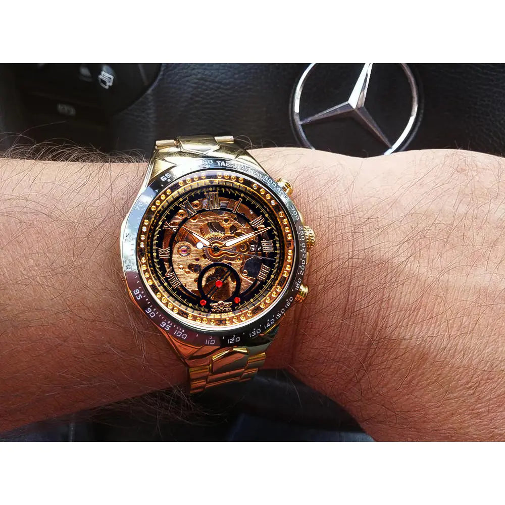 Swiss Men's Personalized All-Steel Luminous Mechanical Watch